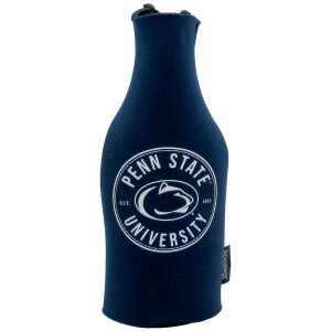 navy bottle Koozie with Penn State University around Athletic Logo